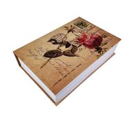 VELLUSTRA Coffre Fort en Forme de Livre, Boîte de Rangement de Livre avec Serrure à Combinaison, Secret Coffre Fort Caché, pour Argent Clé, Bijoux et Objets de Valeur, 24x16x5.5 cm