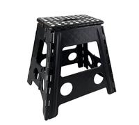 VELLUSTRA Tabouret Pliant, Capacité 150 kg, Marchepied Pied avec Poignée, Tabouret Pliable Portable, Léger et Compact 39 cm de Hauteur pour Enfants et Adultes, pour Cuisine, Salle de Bain, Jardinage