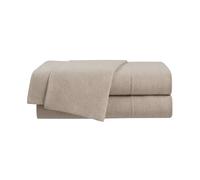Vellux Solid Jersey Knit 4-Piece Full Size Sheet Set - Cotton Blend - Solid Sheet Set - Ultra-Soft & Cozy T-Shirt - Bed Sheet Set - Deep Pocket - Easy Care - Taupe Sheet Set (Full, Taupe)