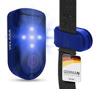 Velmia Lampe Running Lot de 2 - Lampe Clip Ultra-Visible pour Enfants, Sacs, Poussettes, avec 6 Modes & Mémoire - Lampe Footing Fixation par Clip Anti-Casse Et Bande Velcro Incluse