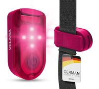 Velmia Lampe Running Lot de 2 - Lampe Clip Ultra-Visible pour Enfants-Sacs, Poussettes, avec 6 Modes & Mémoire - Lampe Footing Fixation par Clip Anti-Casse Et Bande Auto-agrippante Incluse
