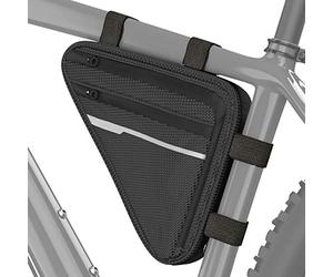 Velmia Sacoche Triangle Étanche pour Vélo - Cadre, Cadenas, Veste de Pluie