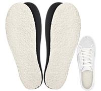 Velmitten Lot de 3 paires de semelles intérieures en laine pour temps froid - Doublure intérieure en polaire moelleuse - Unisexe - Chaussettes invisibles - Toutes tailles - Chaudes - Imitation laine