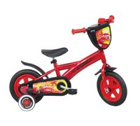Vélo 10'' enfant CARS de Disney avec plaque avant décorative, garde boues, carte, roues bâtons & 2 stabilisateurs