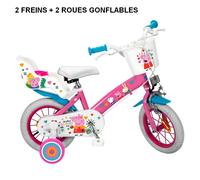 Velo 12 Pouces Peppa Pig 3/5 Ans Stabilisateur Rose