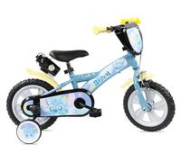 Vélo 12" Stitch de Disney - 1 Frein - Pignon Fixe - Pneus Increvables EVA - Roues Bâtons - Plaque Avant décorative - 2 Stabilisateurs - Garde Boue - Carter de Protection - Porte Bidon et Bidon arrière