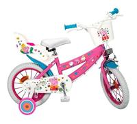 Vélo 14 pouces Peppa Pig - Disney - Fille - Stabilisateur - 2 freins - Rose
