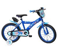 Vélo 16'' Garçon Stitch - 2 Freins Caliper - Pneus Gonflables - Plaque Avant décorative - Bidon et Porte-bidon arrière - Garde-Boue - Carter de Protection - 2 Stabilisateurs avec Montage sans Outils