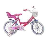 Vélo 16 pouces - GUIZMAX - Minnie Mouse - 2 freins - Garde-boue - Panier avant