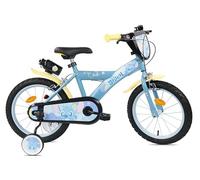 Vélo 16'' Stitch équipé de 2 Freins, Roues gonflables, Plaque Avant décorative, bidon arrière et stabilisateurs Inclus.
