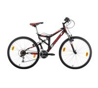 Vélo 26'' - VTT 26'' - Modèle Tout Suspendu - 18 Vitesses avec transmission Shimano & Freins V-Brake Alu.