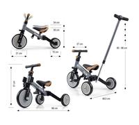 Vélo 4-en-1 - MILLY MALLY - Optimus Plus - Gris/Marron - Acier - Dès 3 ans
