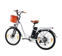 Vélo À Assistance Électrique 26'' Tt Go Yy-26st-Bk Moteur 250w 25km/H Batterie 36v 14.5ah Endurance 75km Transmission Shimano 6s - Blanc