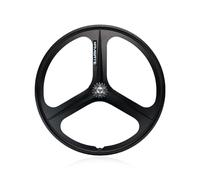 Vélo À Pignon Fixe Roues Avant Et Arrière 3 Rayons 700C Vélo De Piste Alliage De Magnésium Jeu De Roues Frein V-Brake Axe Plein Moyeux 100/120mm pour Vitesse Unique(Rear)