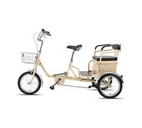 Vélo à Trois Roues Tricycle Adulte de 16 Pouces, Cadre en Acier à Haute teneur en Carbone, vélos à 3 Roues, Tricycle de croisière avec Panier de Courses pour Que Les Parents puissent Venir Chercher