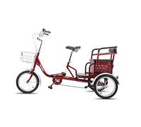 Vélo à Trois Roues Tricycle Adulte de 16 Pouces, Cadre en Acier à Haute teneur en Carbone, vélos à 3 Roues, Tricycle de croisière avec Panier de Courses pour Que Les Parents puissent Venir Chercher