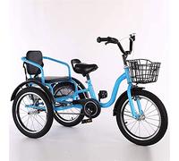 Vélo à Trois Roues Tricycle pour Enfants, vélo pour Enfants avec siège arrière et Panier à provisions, vélo à 3 Roues pour garçons et Filles, Cyclisme à pédaler