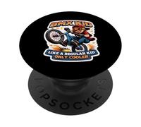 Vélo acrobatique BMX Kid Like A Regular Kid Only Cooler Funny PopSockets PopGrip Adhésif