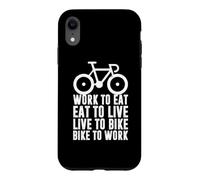 Vélo Amusant Work Eat Live Bike to Work Day Coque pour iPhone XR