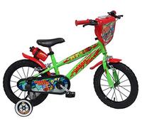 Vélo ATLAS 14'' Urban Skate équipé de 2 Freins, Stabilisateurs, Plaque Avant décorative Porte Bidon arrière Garçon, Vert