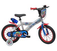 Vélo enfant 14'' AVENGERS (Taille 90 cm à 105 cm) équipé de 2 freins, plaque avant, stabilisateurs