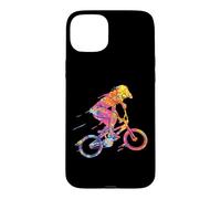 Vélo BMX Abstrait coloré Cool Cycliste Coque pour iPhone 15 Plus