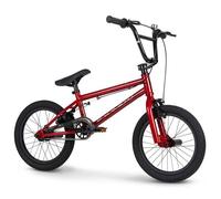 Vélo BMX Freestyle - HUFFY - Symbol - 16 pouces - Rouge Bonbon - Cadre acier évolutif