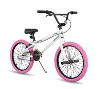 Vélo BMX Freestyle -JOYSTAR- 20”vélo enfant - Pour garçons, filles et débutants - de 6 à 14 ans - 2 Pédales à clous - blanc