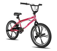 Vélo BMX - HILAND - 5 rayons - Roues 20"" - Guidon Freestyle 360° - Rouge