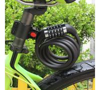 Vélo Câble En Acier Allongé Antivol Serrure Extérieure Vtt Électrique Moto Code Serrure 1.5m