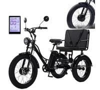 Vélo Cargo électrique à 3 Roues pour Adultes, idéal pour Les Courses et Les Pique-niques