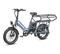 Vélo cargo électrique FAFREES FF20 CUV - Double siège enfant 100kg - 48V 24Ah - Bleu Bleu