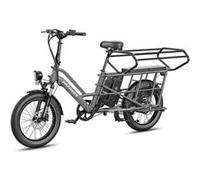 Vélo cargo électrique FAFREES FF20 CUV - Double siège enfant 100kg - 48V 24Ah - Gris Gris