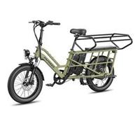 Vélo cargo électrique FAFREES FF20 CUV - Double siège enfant 100kg - 48V 24Ah - Vert Vert