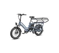 Vélo cargo électrique FF20 CUV - Double siège enfant 100kg - 48V 24Ah - Bleu
