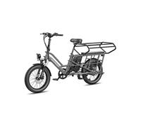 Vélo cargo électrique FF20 CUV - Double siège enfant 100kg - 48V 24Ah - Gris