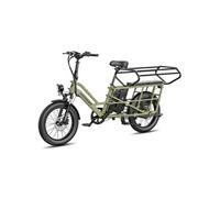 Vélo cargo électrique FF20 CUV - Double siège enfant 100kg - 48V 24Ah - Vert
