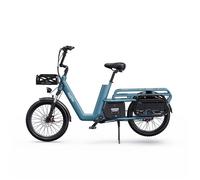 Vélo cargo électrique OneSport OT01 20"" Longtail, batterie 48 V 27 Ah, bleu