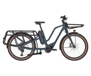 Velo cargo longtail electrique bergamont e cargoville lt shimano cues 10v 545 wh 26 bleu