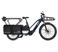 Velo cargo longtail electrique o2feel equo 7 4 shimano nexus 5v courroie 835 wh 26 20 bleu gotham pack family