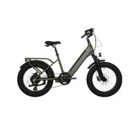 Velo cargo shortail electrique bicyklet shimano altus 7v 670 wh 20 vert kaki
