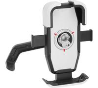 Vélo Cellulaire Téléphone Support, Cellulaire Téléphone Support Pour Moto Miroir Scooter, Rotatif Smartphone Support Pour 4.5-7 Pouce Smartphone, Blanc Argenté