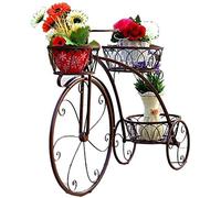 Vélo Créatif Support de Pot de Fleurs, Étagère à Fleurs en Fer, Porte Pots de Plante, Support de Pot De Fleur de Plante, Décoration pour Jardin Balcon Terrasse Couloir