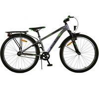 Vélo Cross 26 Pouces Gris 9-12 Ans Avec Frein À Main/Frein À Retrait Éclairage