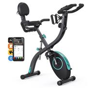 Vélo d’appartement 4 en 1 Pliable - MERACH - Compatible Kinomap & Zwift - 16 Niveaux de Résistance Magnétique - Noir