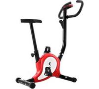 Vélo d appartement avec résistance à courroie Rouge Noir G