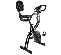 Velo d Appartement Pliable Vélo D'appartement Magnétique 2 en 1 10 Niveaux Résistance Magnétique Ecran LCD avec bandes de résistance Pour l’Entraînement Cardio Capacité 160KG