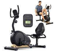 Vélo d’appartement Semi-allongé APP compatible Bluetooth Hop-Sport HS-040L Root, 16 Niveaux de résistance, Roue d'inertie 9,5 kg, Captures de Pouls Doré G