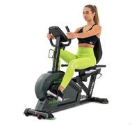 Hop-Sport Vélo d’appartement semi-allongé, Masse d'inertie 10 kg, HS-120L Ravel, 12 programmes, Résistance électromagnétique