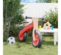 vidaXL Vélo d'équilibre Réglable Rouge/Noir Pneus pneumatiques Pour enfants dès 3 ans